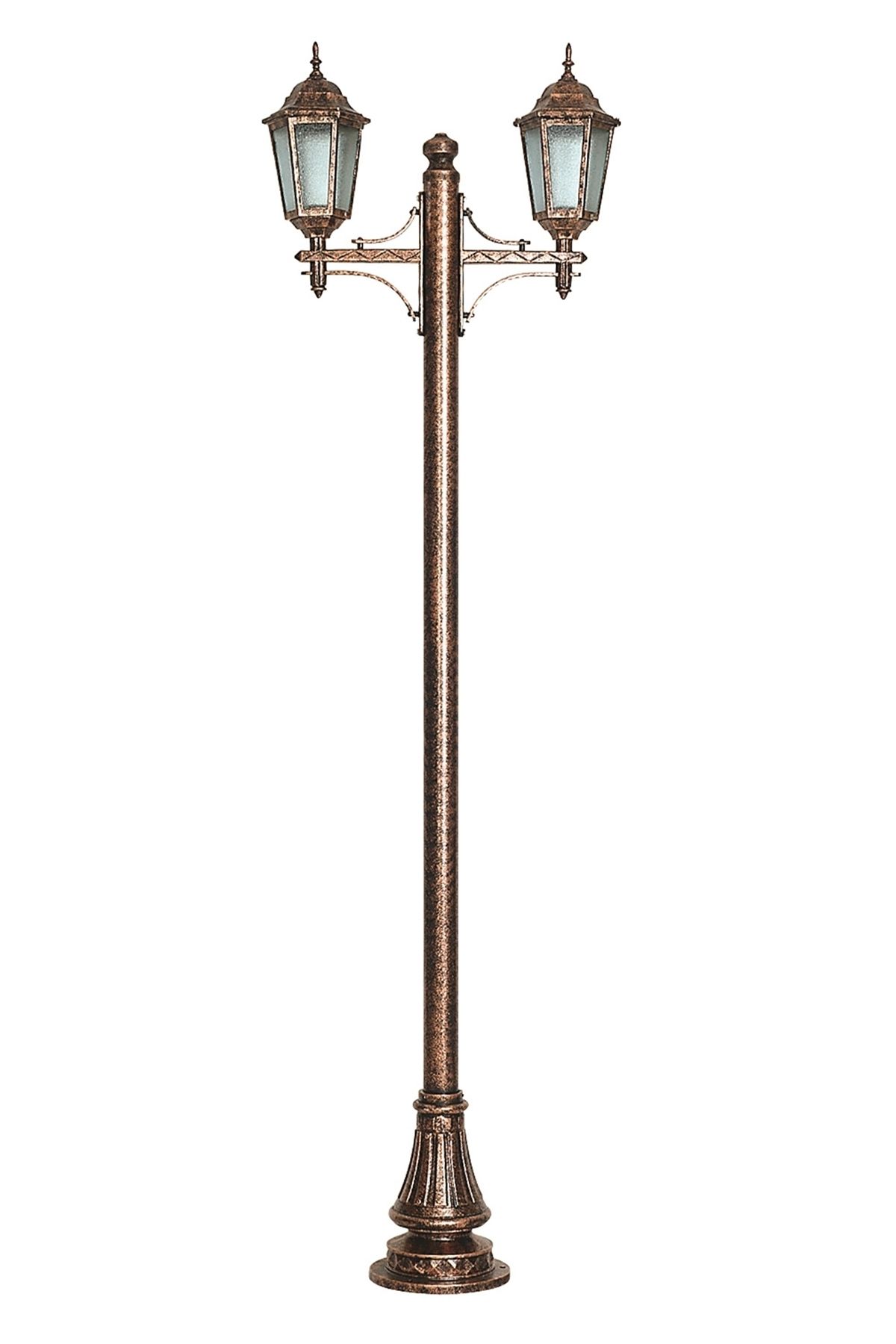 Bahçe Direkleri E27 24W 80x23cm Çelik Boru Kahverengi Dorbien-BDR-68188-2BKR