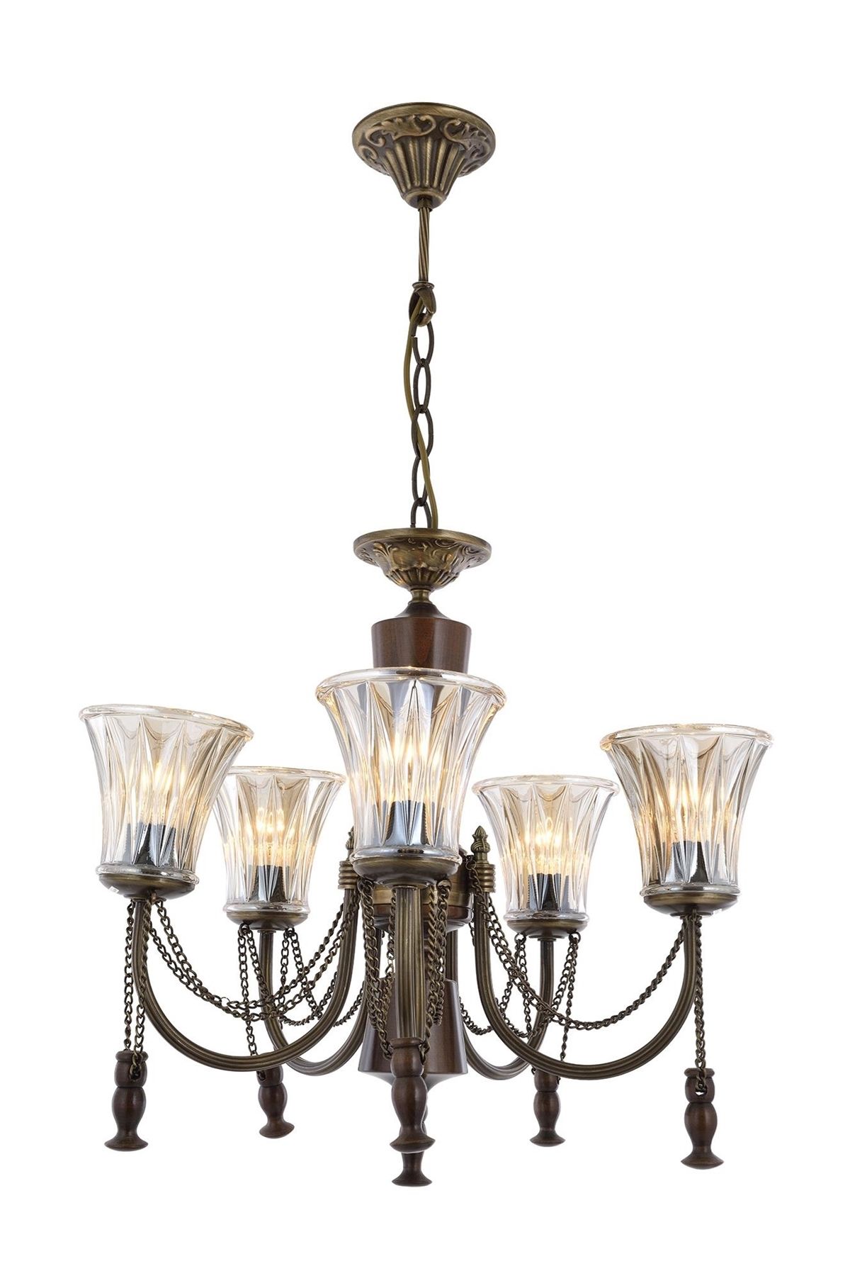 Derya Klasik Avize E27 60W 62cm Metal Eskitme Avonni-AV-1316-5E
