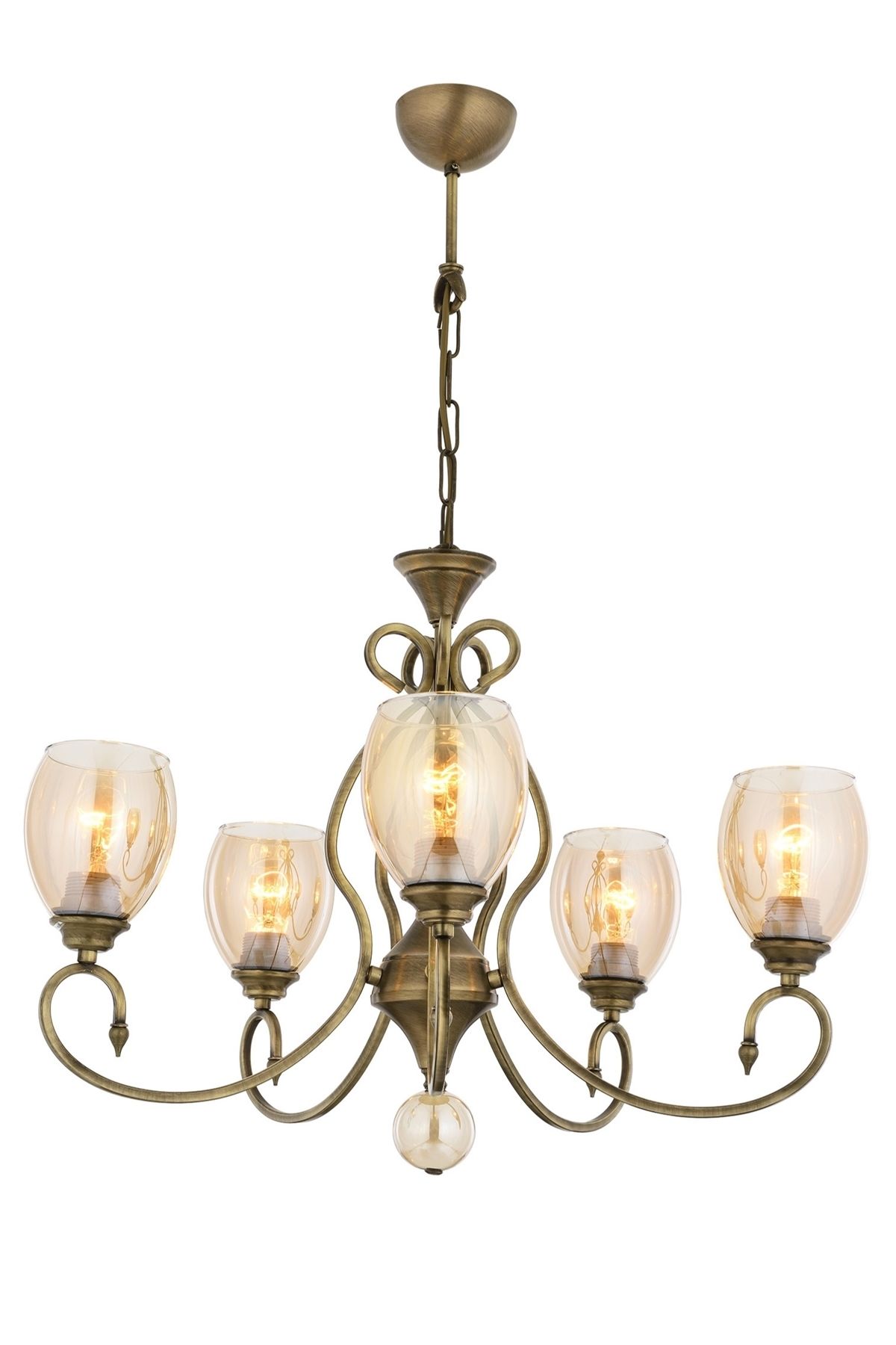 Eda Klasik Avize E27 60W 65cm Metal Eskitme Avonni-AV-1615-5E