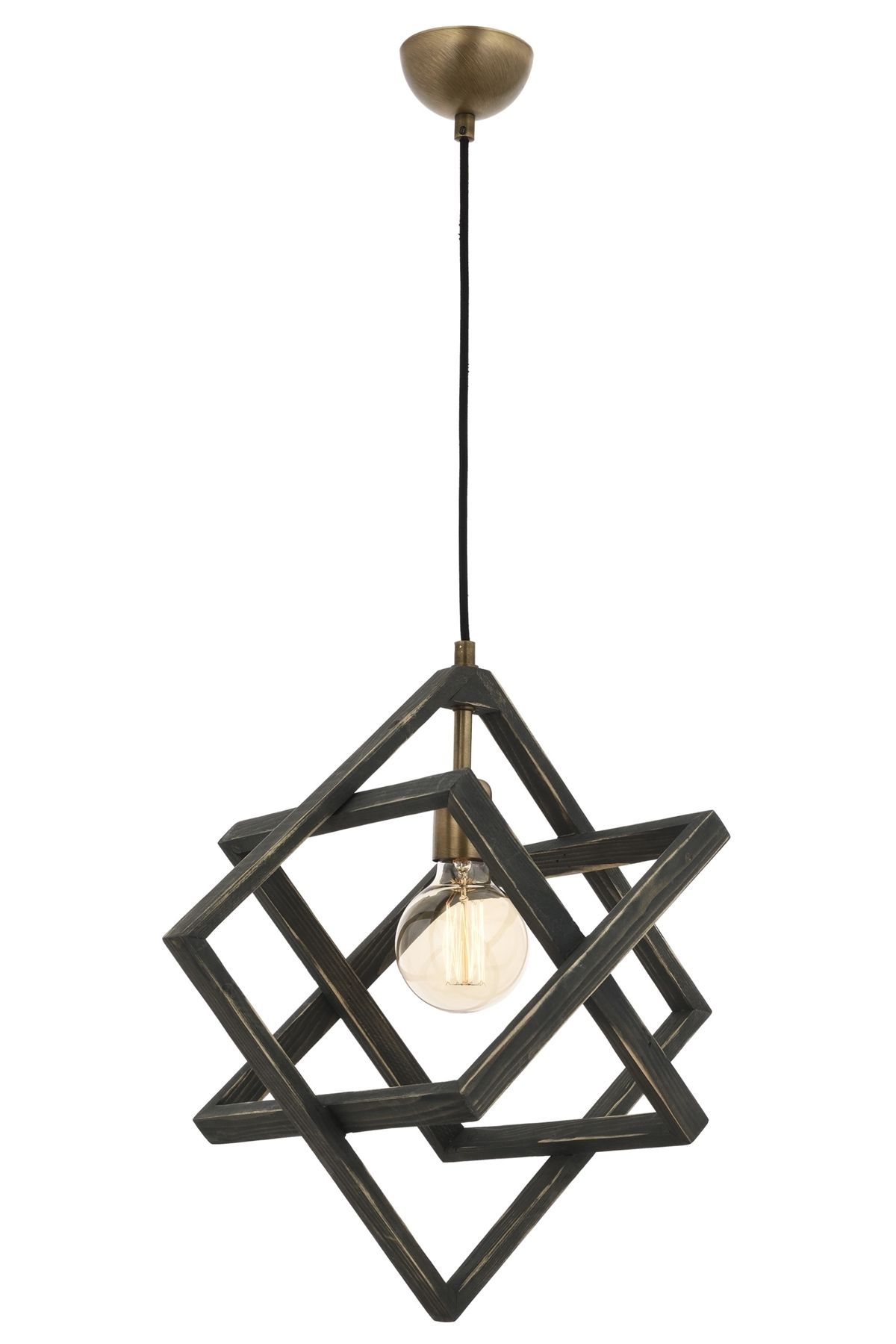 Billie Modern Avize E27 12W 30cm Ahşap Eskitme Avonni-AV-1765-1G