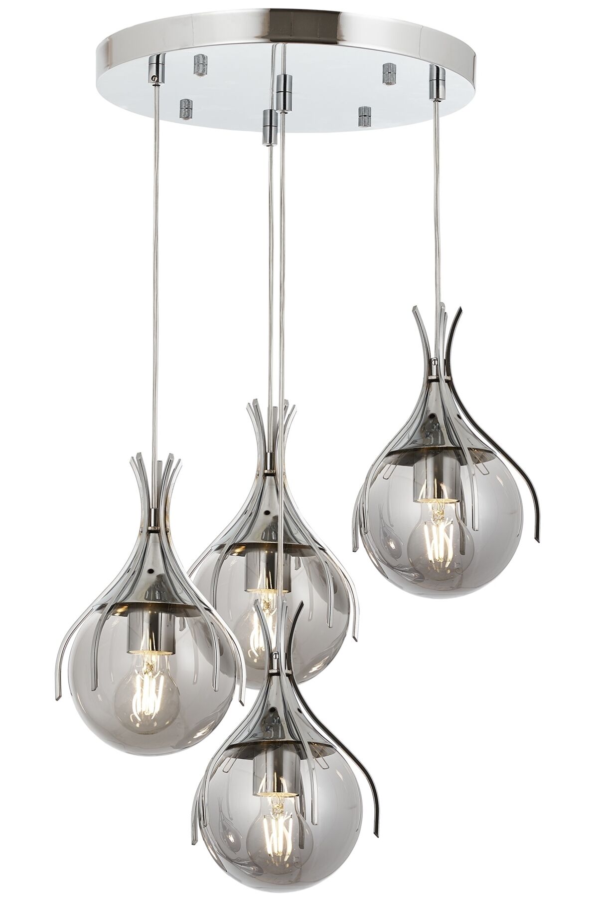 Kasım Modern Avize E27 48W 40cm Metal Krom Avonni-AV-1766-4KT