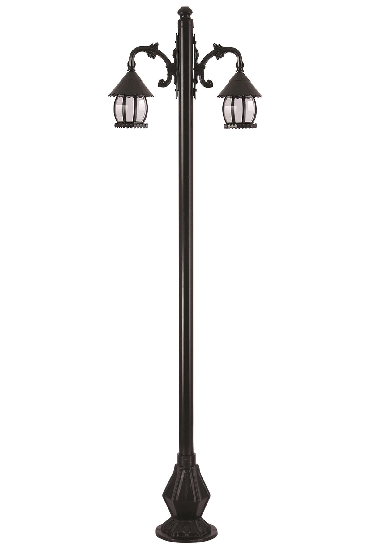 Bahçe Direkleri E27 24W 70x30cm Çelik Boru Siyah Dorbien-BDR-68184-2BSY-M2