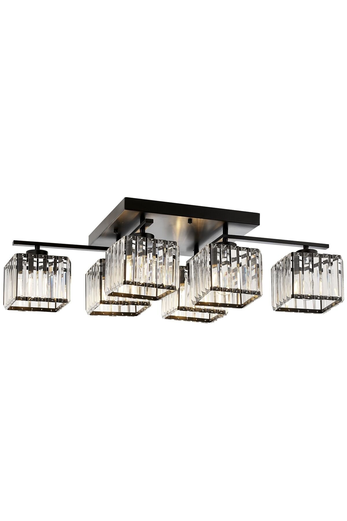 Trap Modern Avize E27 72W 80x40cm Metal Siyah Avonni-AV-1795-6BSY