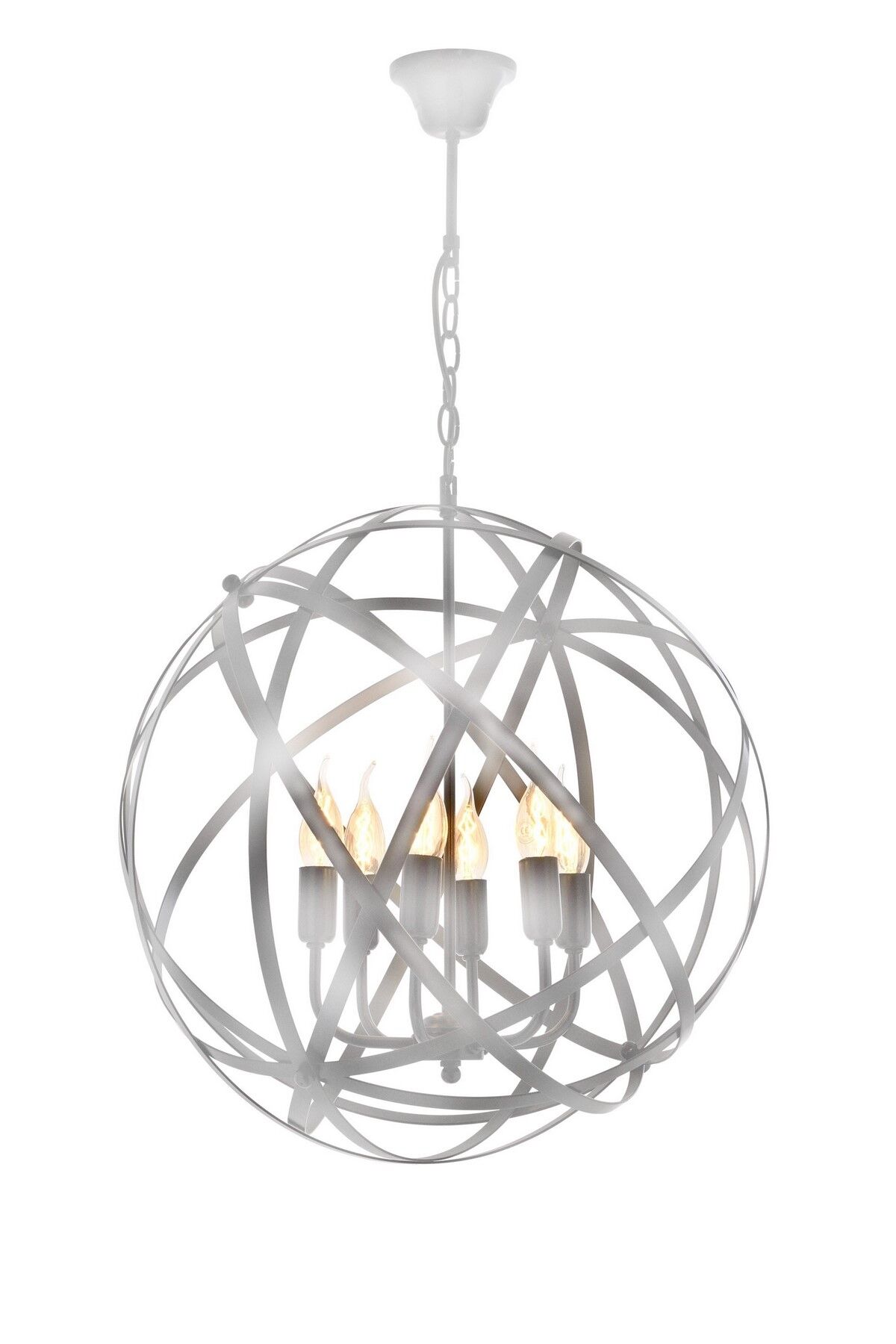 Sımona Modern Avize E14 36W 50cm Metal Beyaz Avonni-AV-4183-6B