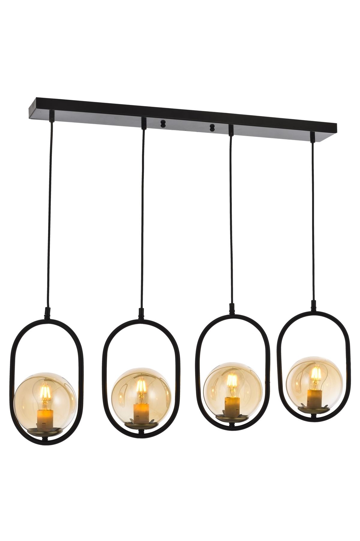 Catch Modern Avize E27 48W 85x15cm Metal Siyah Avonni-AV-4275-4Y-BSY