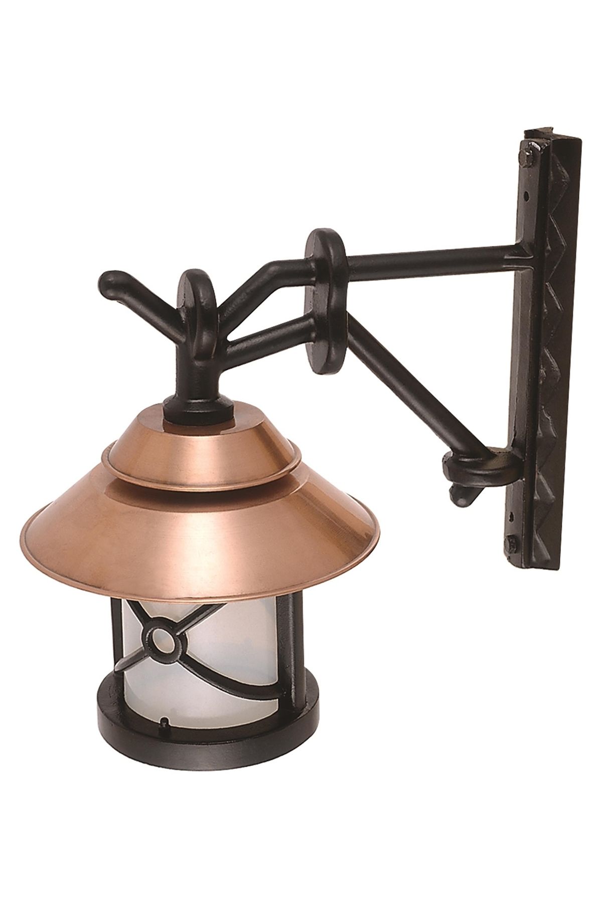 Bahçe Aplik E27 12W 38x30cm Alüminyum Kahverengi/Siyah Dorbien-BAP-68049-BKR-M2-OP