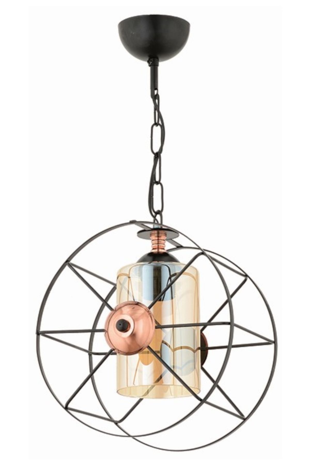 Değirmen Modern Avize E27 12W 25x18cm Metal Siyah Dorbien-AV-65249-BSY