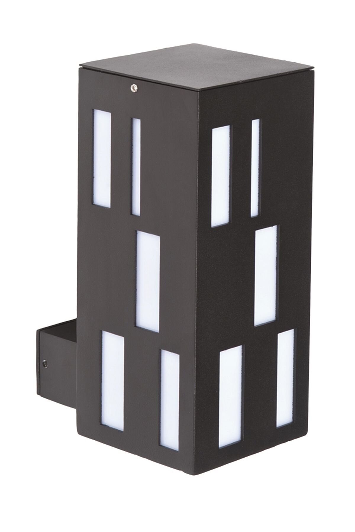 Bahçe Aplik E27 12W 12x12cm Alüminyum Profil Siyah Dorbien-BAP-68255-BSY