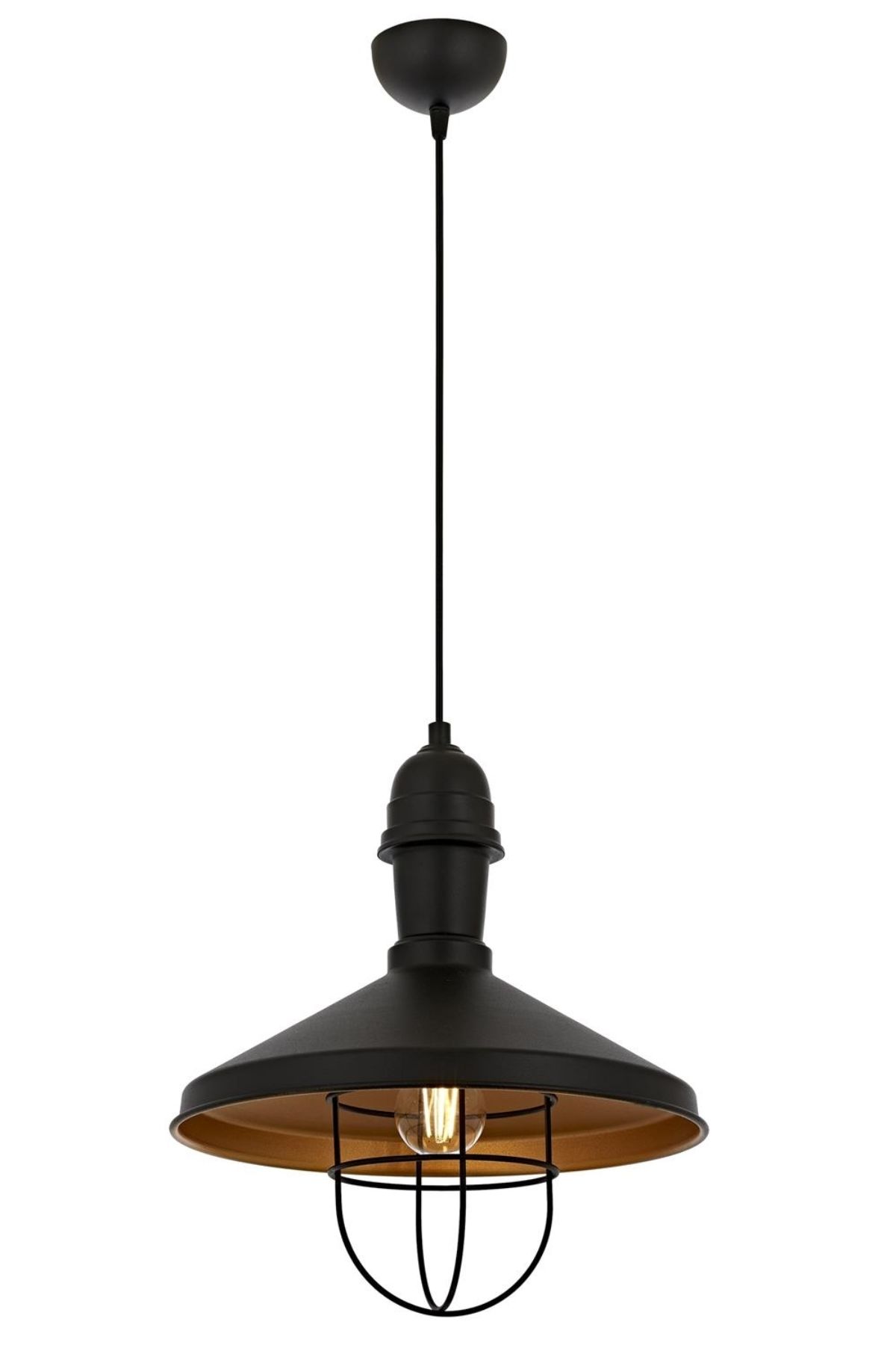 Akasya Sarkıt E27 12W 33cm Metal Siyah Avonni-AV-4106-M25-BSY