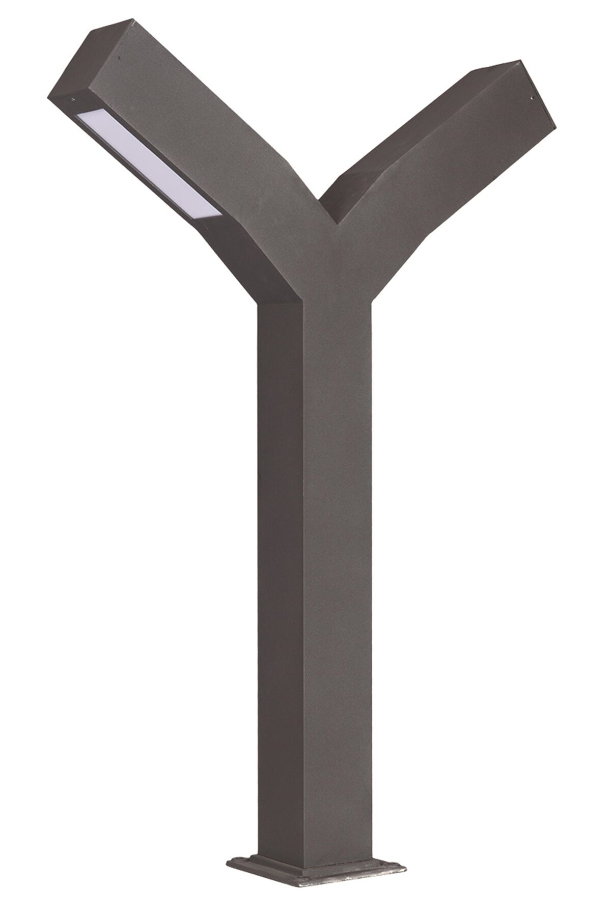 Bahçe Bollard LED 12W 10x10cm Alüminyum Profil Siyah Dorbien-BBO-68232-2BSY-LED