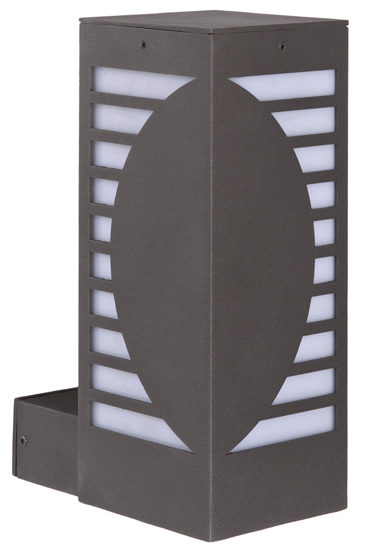 Bahçe Aplik LED 12W 12x12cm Alüminyum Profil Siyah Dorbien-BAP-68262-BSY