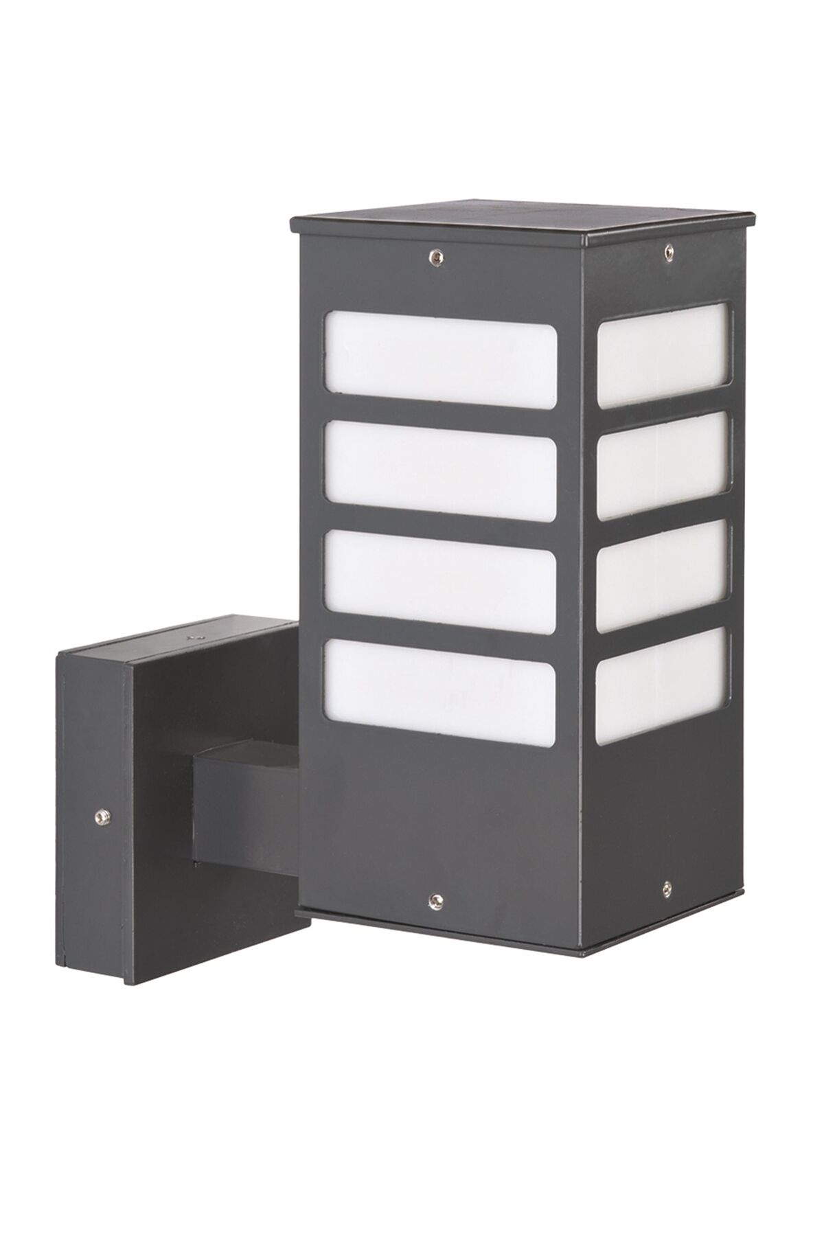 Bahçe Aplik E27 24W 10x10cm Alüminyum Profil Siyah Dorbien-BAP-68269-BSY-M5