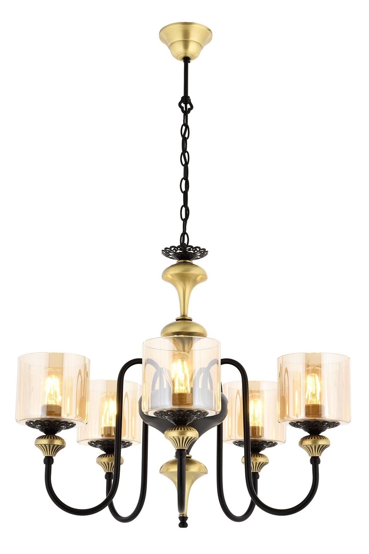 Odın Modern Avize E27 60W 62cm Metal Eskitme Avonni-AV-4161-5E