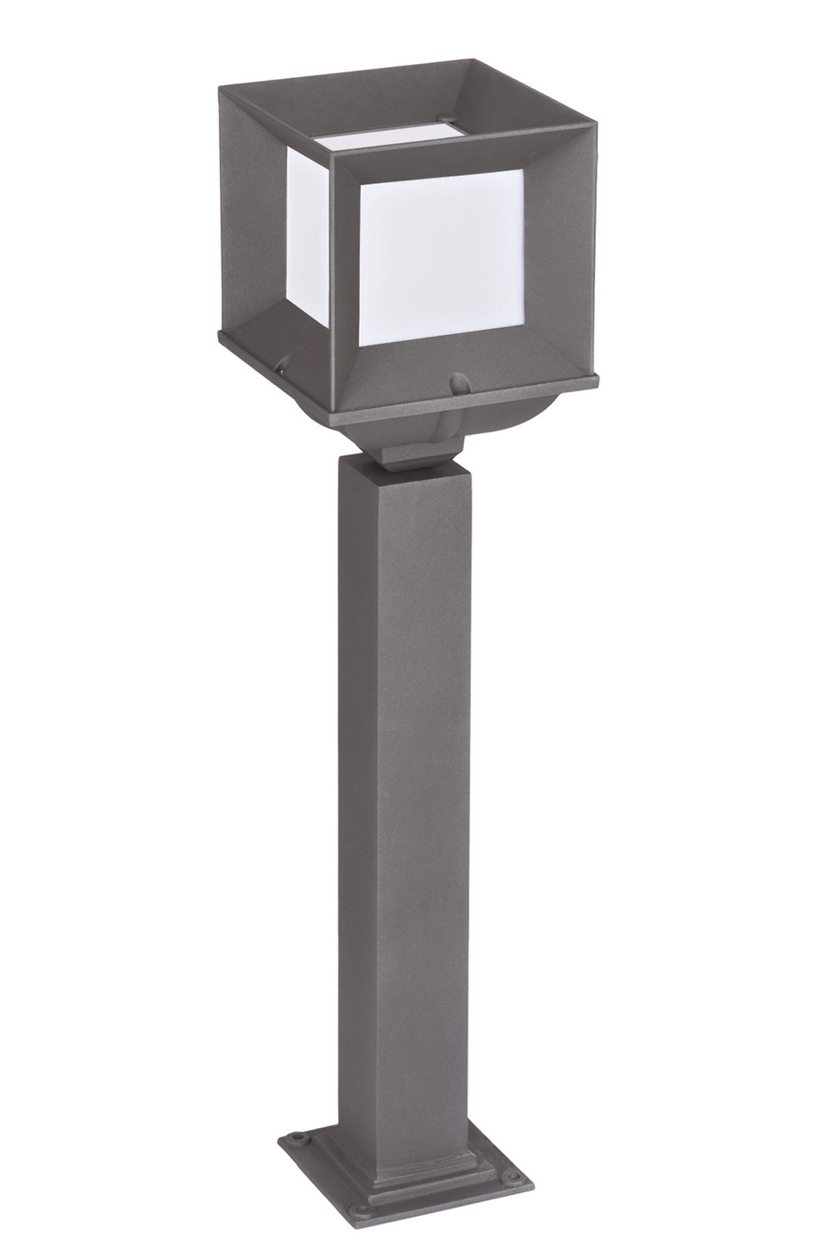 Bahçe Bollard E27 12W 22x22cm Çelik Boru Siyah Dorbien-BBO-68273-BSY-M3-B