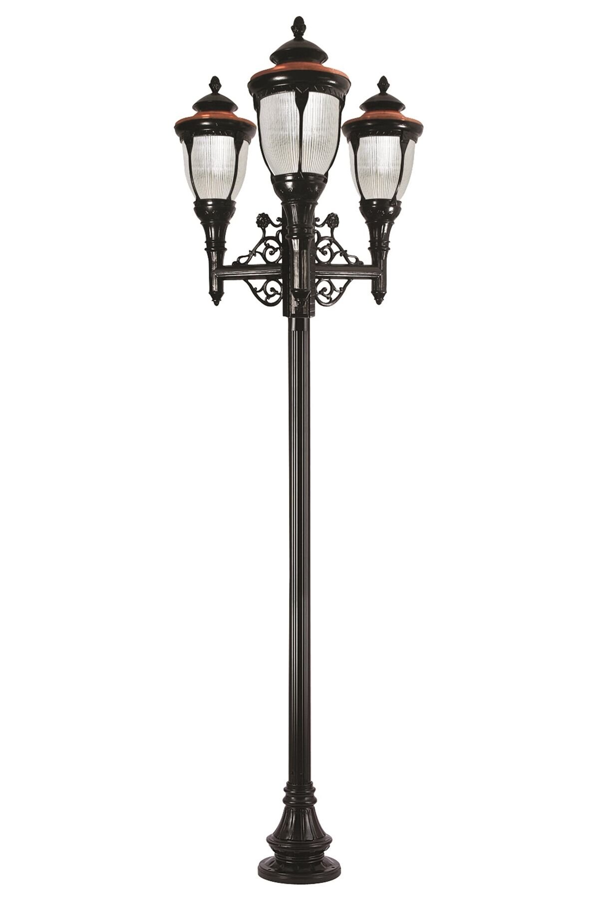 Bahçe Direkleri E27 36W 130cm Alüminyum Kahverengi/Siyah Dorbien-BDR-68002-3COP