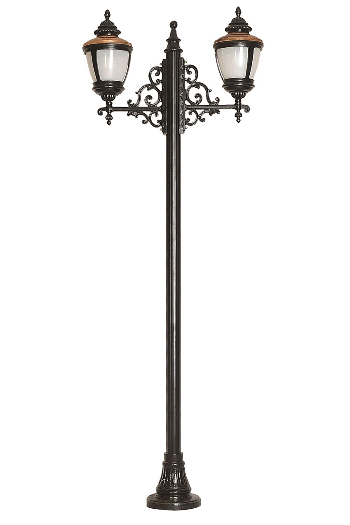 Bahçe Direkleri E27 24W 120cm Alüminyum Kahverengi/Siyah Dorbien-BDR-68011-2BSY-OP