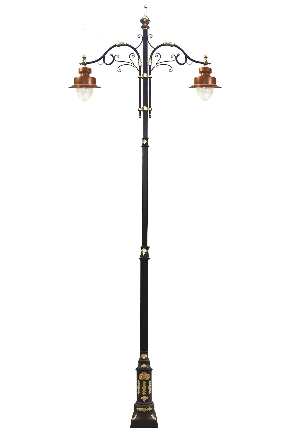 Bahçe Direkleri LED 150W 270cm Çelik Boru Kahverengi/Siyah Dorbien-BDR-68117-2BKR-M1