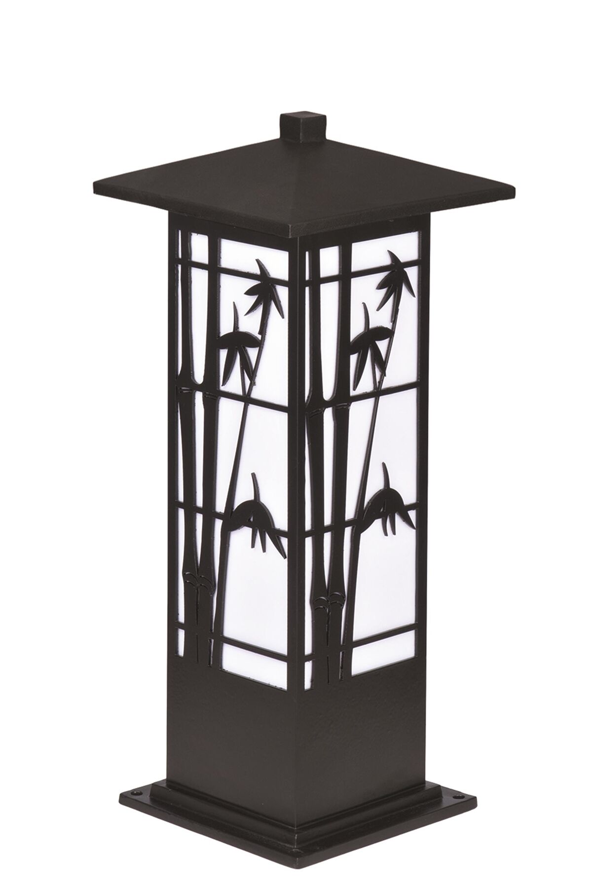 Bahçe Bollard LED 16W 15x15cm Alüminyum Profil Siyah Dorbien-BBO-68243-BSY