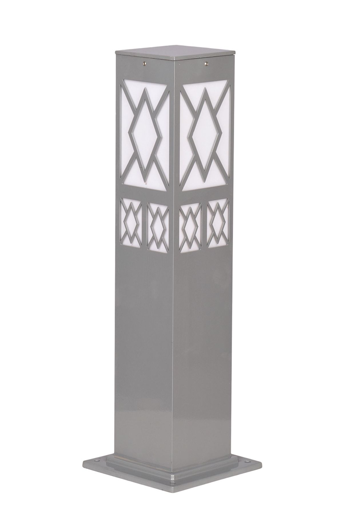 Bahçe Bollard E27 12W 12x12cm Alüminyum Profil Gri Dorbien-BBO-68247-BBY