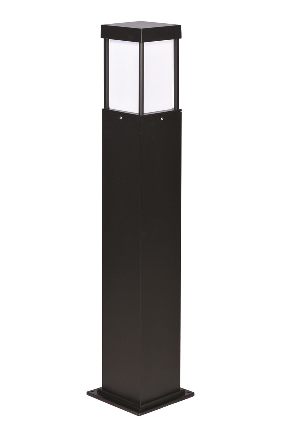 Bahçe Bollard E27 12W 12x12cm Alüminyum Profil Siyah Dorbien-BBO-68250-BSY