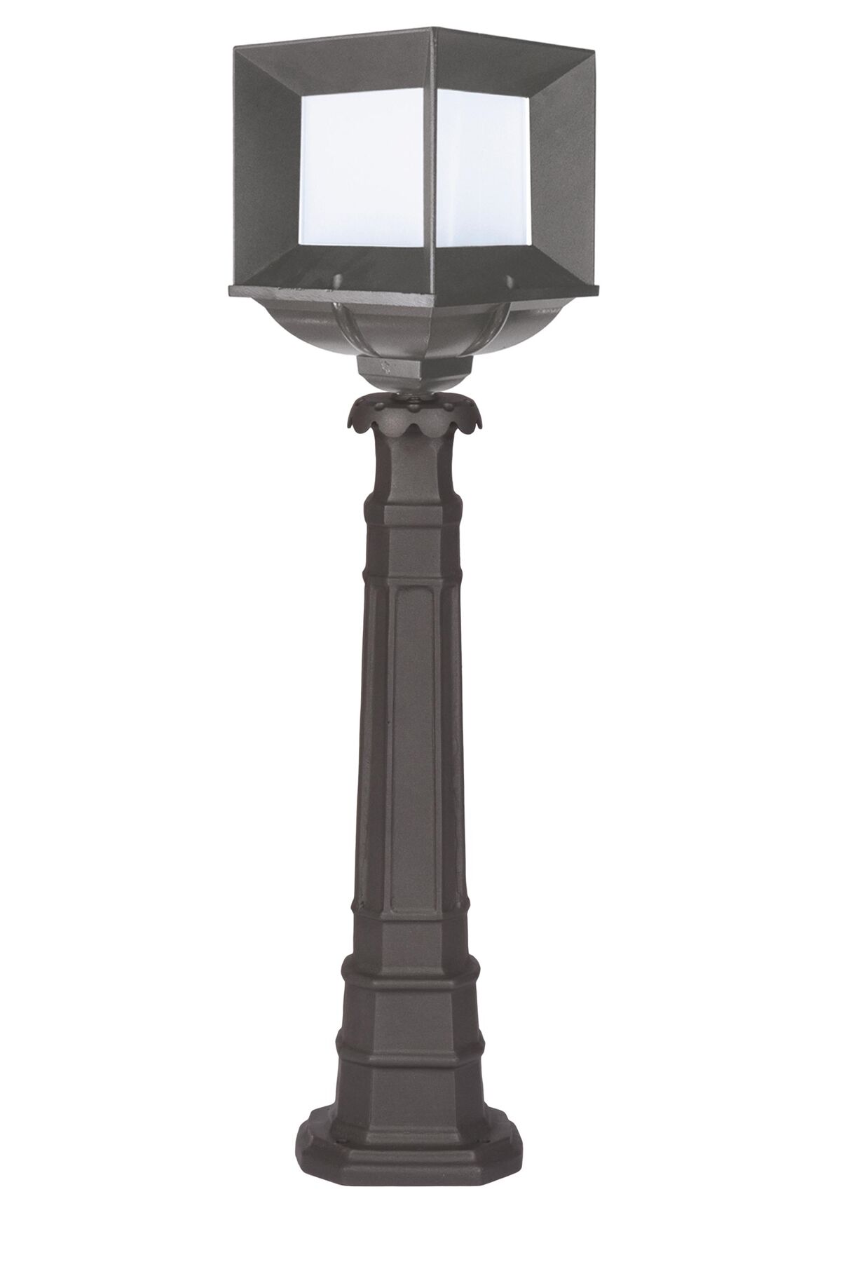 Bahçe Bollard E27 12W 22x22cm Alüminyum Siyah Dorbien-BBO-68273-BSY-M2-B