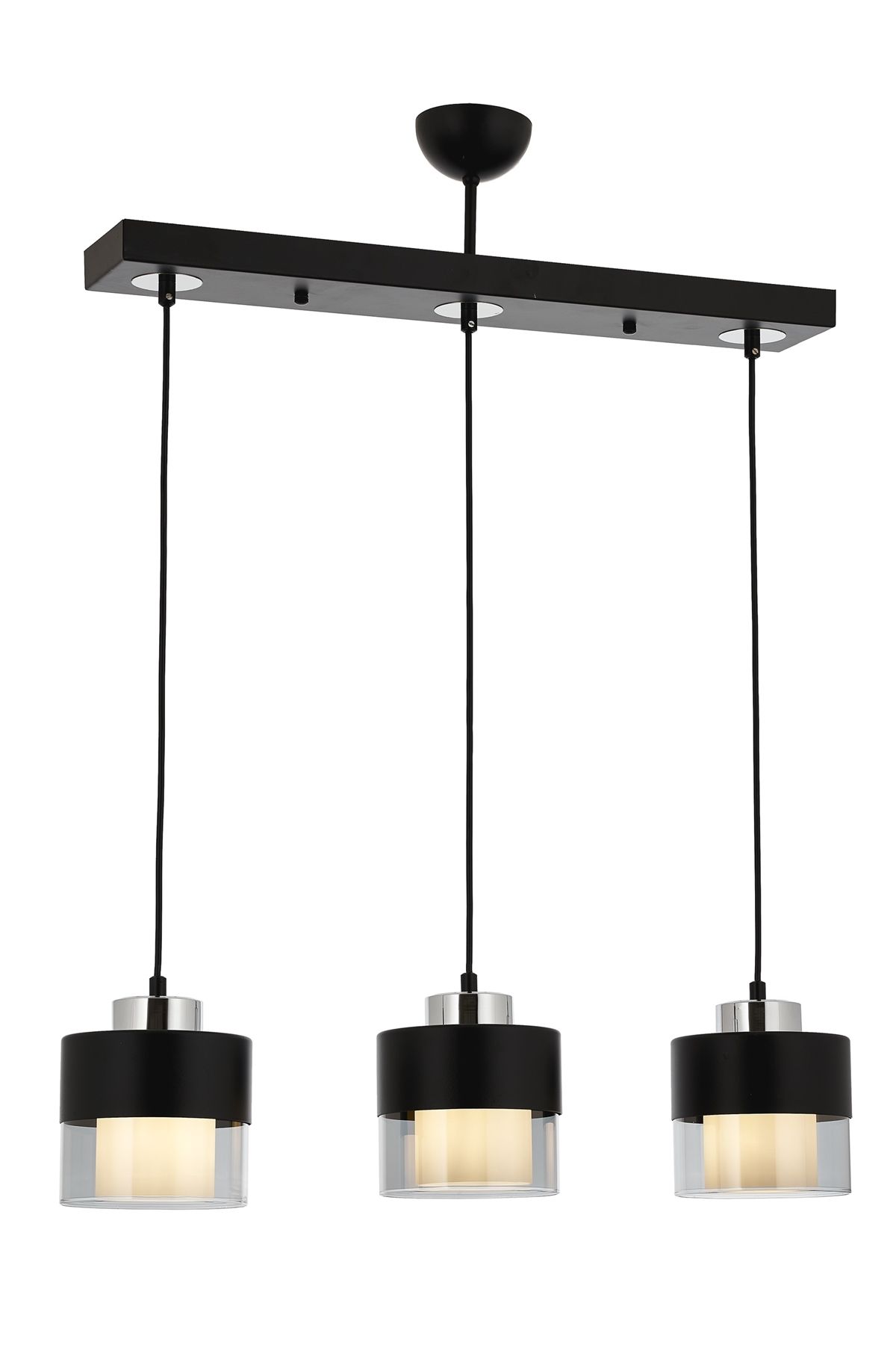Cabin Modern Avize E27 36W 70x15cm Metal Siyah Avonni-AV-4288-3Y-BSY
