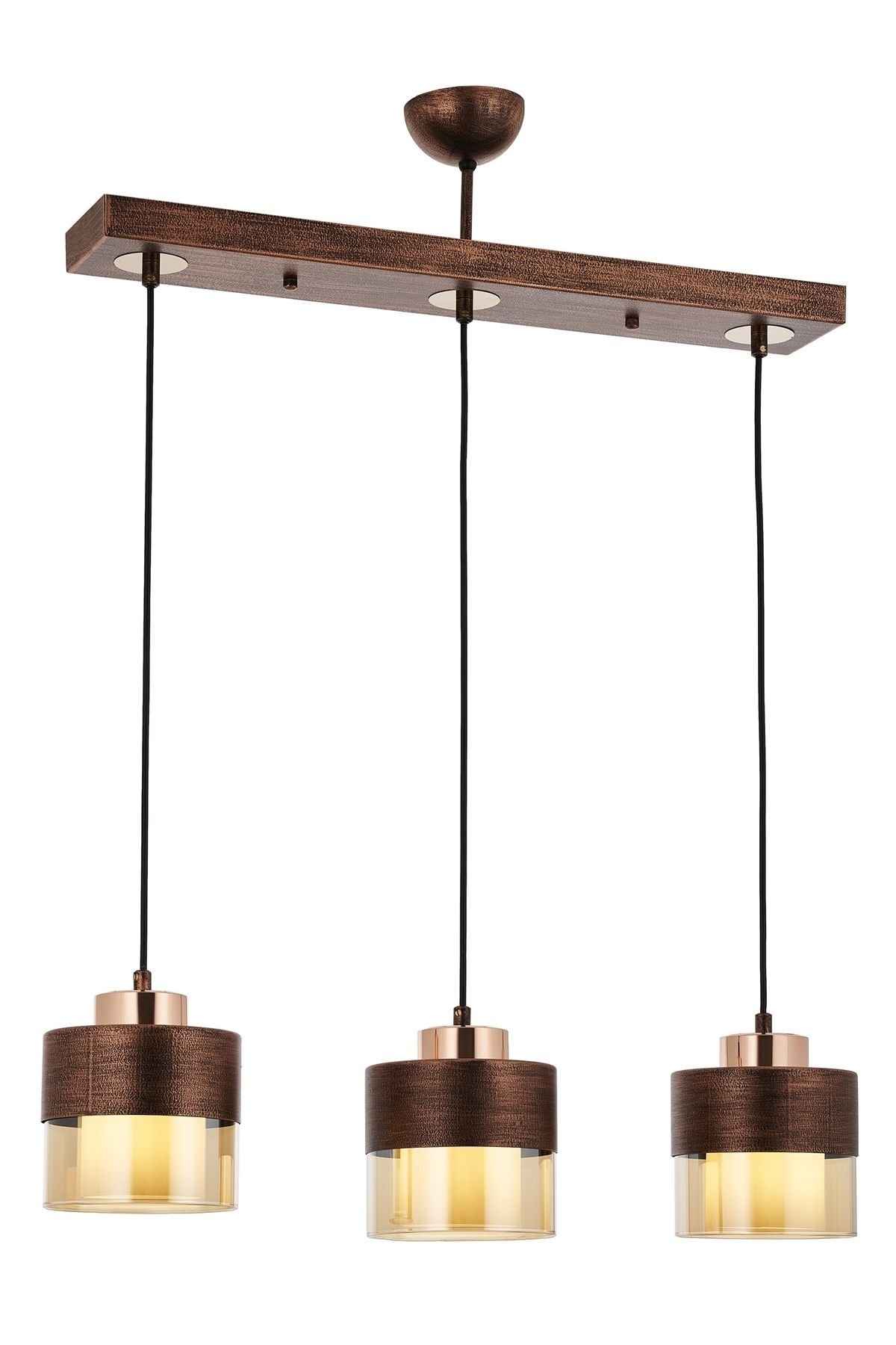 Cabin Modern Avize E27 36W 70x15cm Metal Bakır Patina Avonni-AV-4288-3Y-CPR