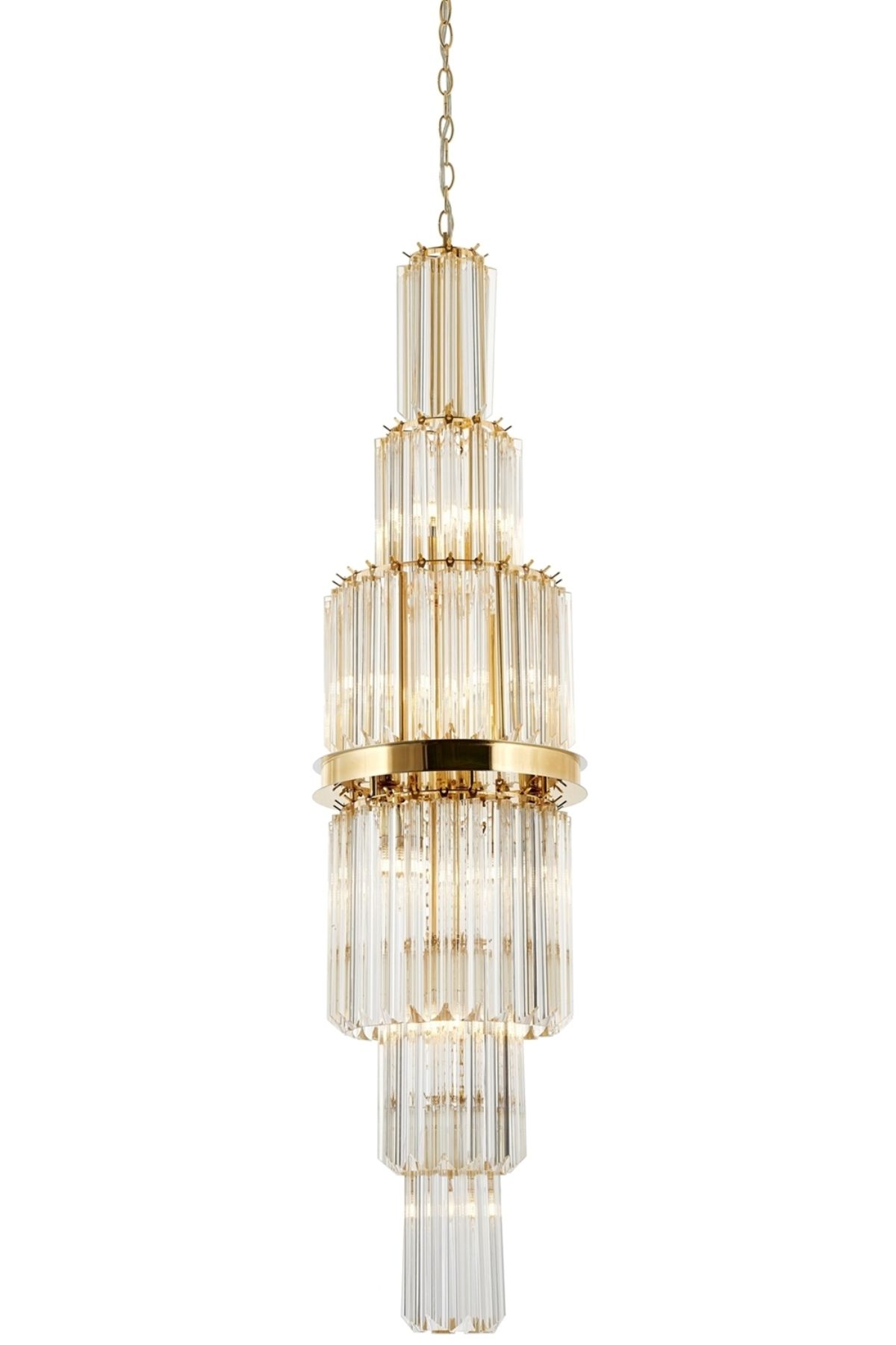 Elsa Klasik Avize E14 42W 30cm Metal Sarı Avonni-AV-4302-S30