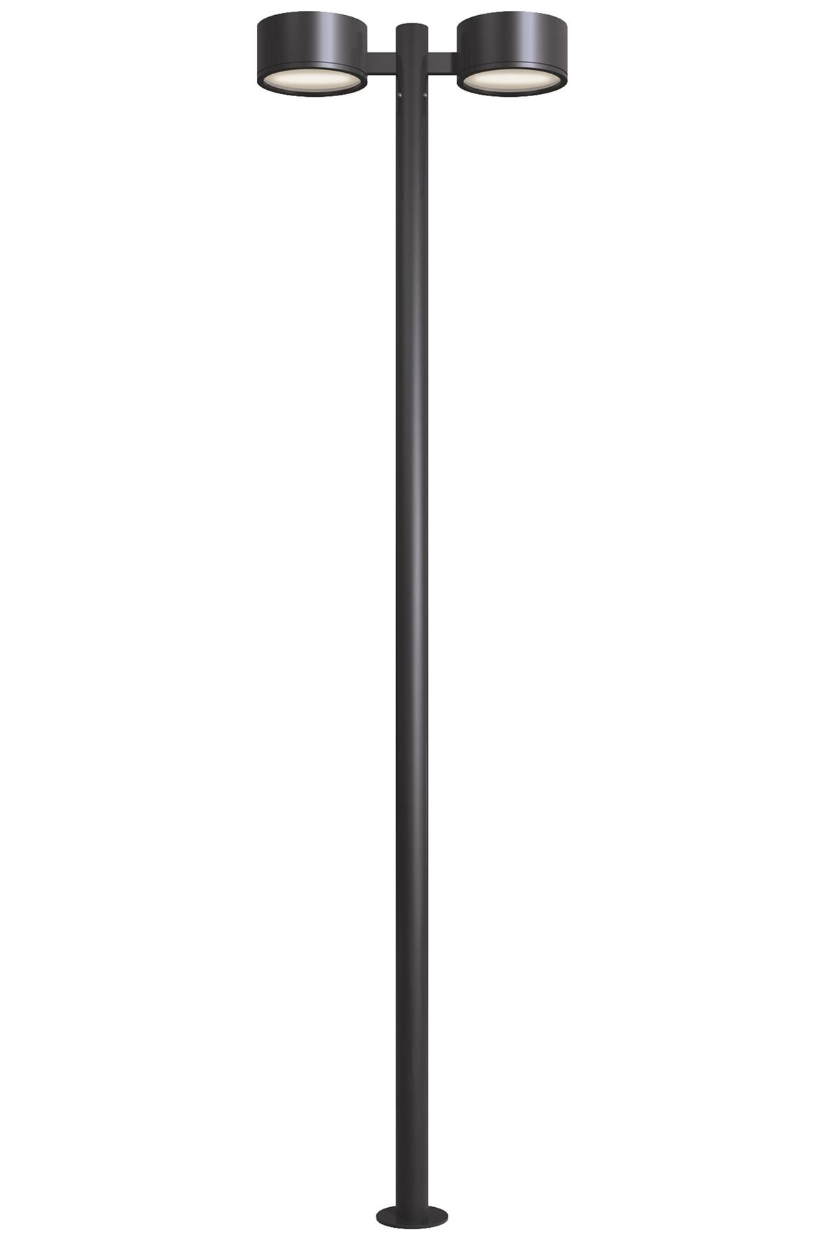 Bahçe Direkleri LED 45W 100cm Çelik Boru Siyah Dorbien-BDR-68219-2BSY-LED