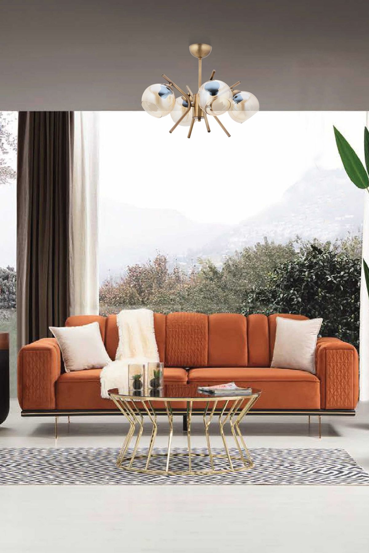 Up Modern Avize E27 48W 53cm Metal Eskitme Dorbien-FZ-7393-4E