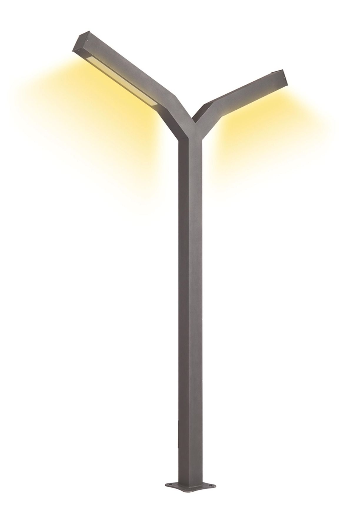Bahçe Direkleri LED 30W 10x10cm Alüminyum Profil Siyah Dorbien-BDR-68232-2BSY-LED