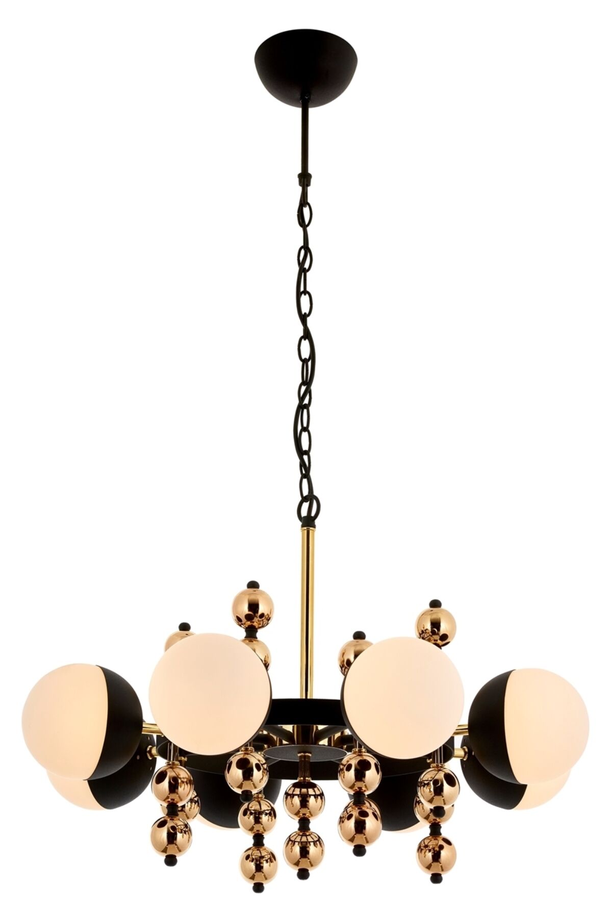 Dönüm Modern Avize E27 96W 105cm Metal Sarı Avonni-AV-4322-8S