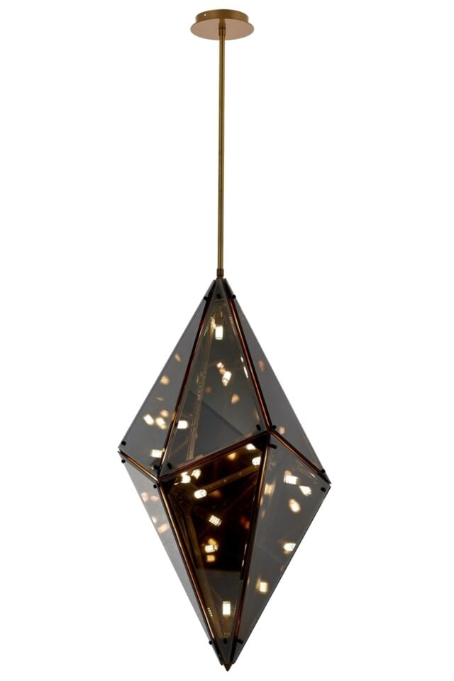 Obsidyen Modern Avize G9 40W 45cm Metal Eskitme Avonni-AV-4324-8E