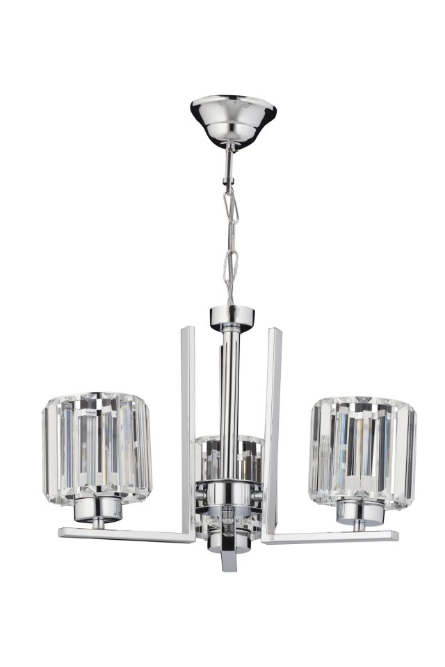 Kristal Modern Avize E27 36W 50cm Metal Krom Dorbien-FZ-7396-3K