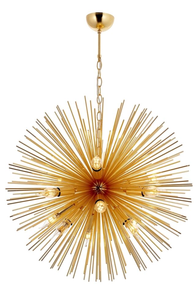 Sea Urchın Modern Avize E14 66W 60cm Metal Sarı Avonni-AV-4327-60S
