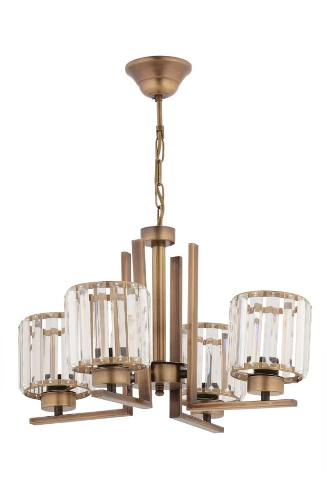 Kristal Modern Avize E27 48W 50cm Metal Eskitme Dorbien-FZ-7396-4E