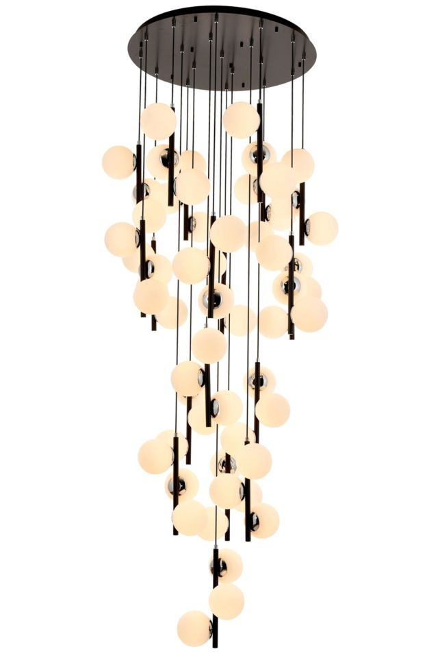 Jesse Modern Avize E27 684W 80cm Metal Siyah Avonni-AV-4328-57T-BSY