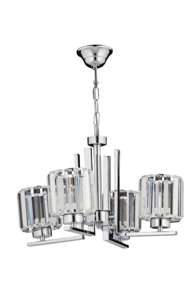 Kristal Modern Avize E27 48W 50cm Metal Krom Dorbien-FZ-7396-4K