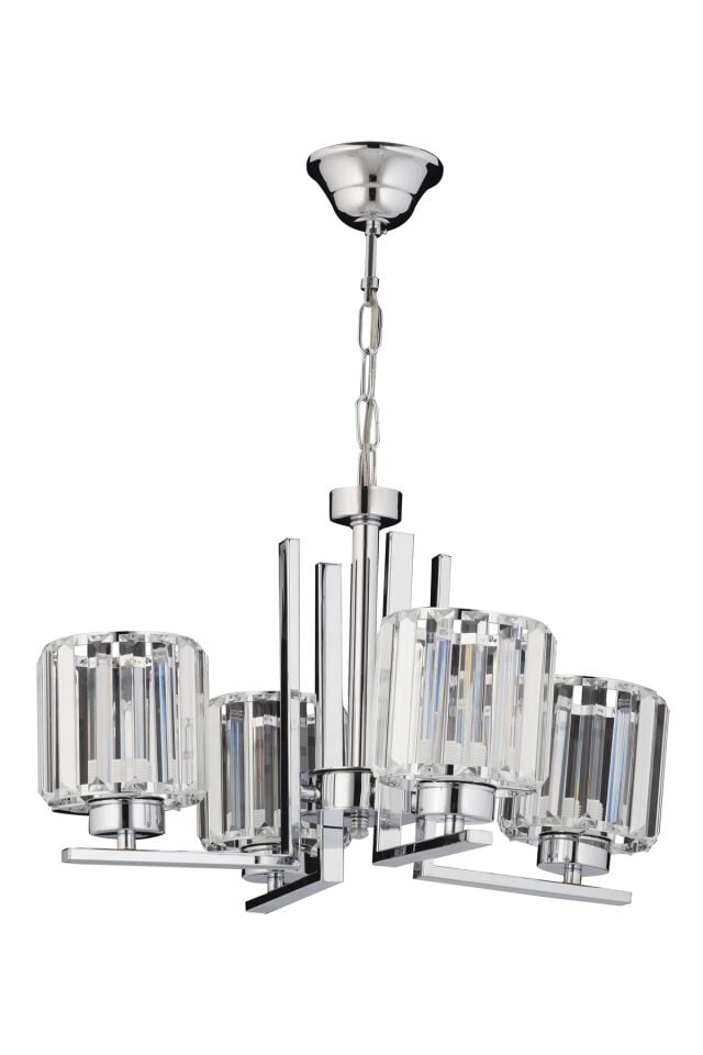 Kristal Modern Avize E27 48W 50cm Metal Krom Dorbien-FZ-7396-4K