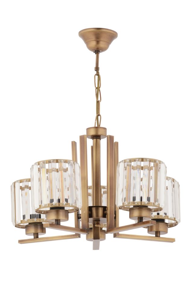 Kristal Modern Avize E27 60W 50cm Metal Eskitme Dorbien-FZ-7396-5E