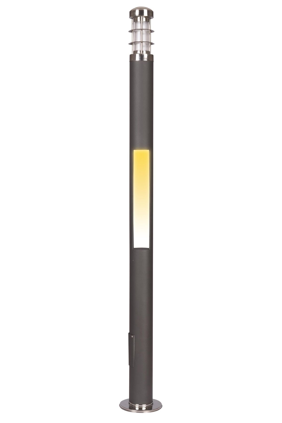 Bahçe Direkleri E27 12W 12cm Alüminyum Profil Gri/Siyah Dorbien-BDR-68240-BSY