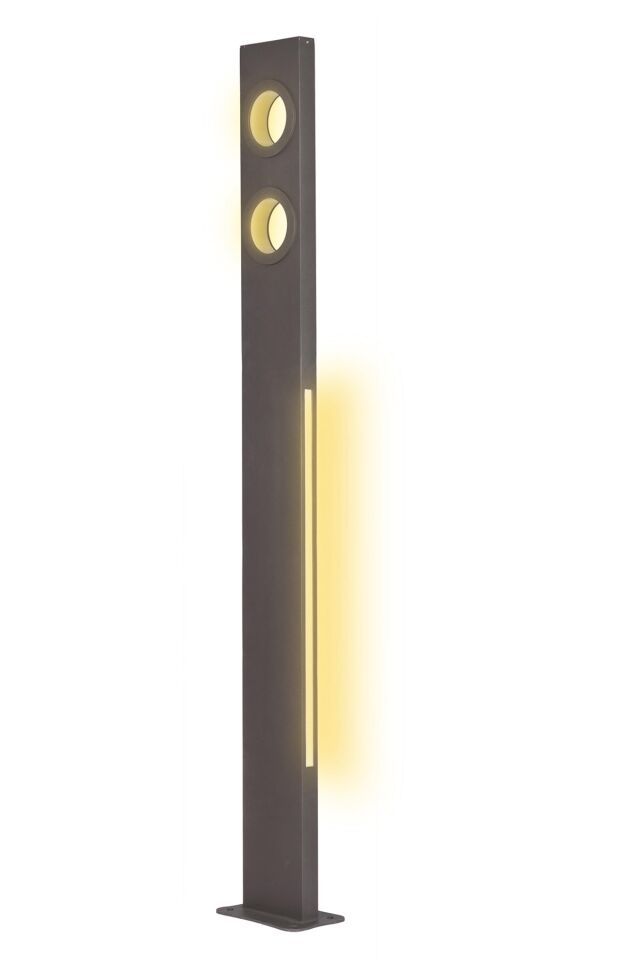 Bahçe Direkleri LED 25W 20x5cm Alüminyum Profil Siyah Dorbien-BDR-68242-BSY