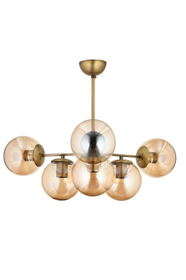 Birleşik Modern Avize E27 72W 70cm Metal Eskitme Dorbien-FZ-7402-6E