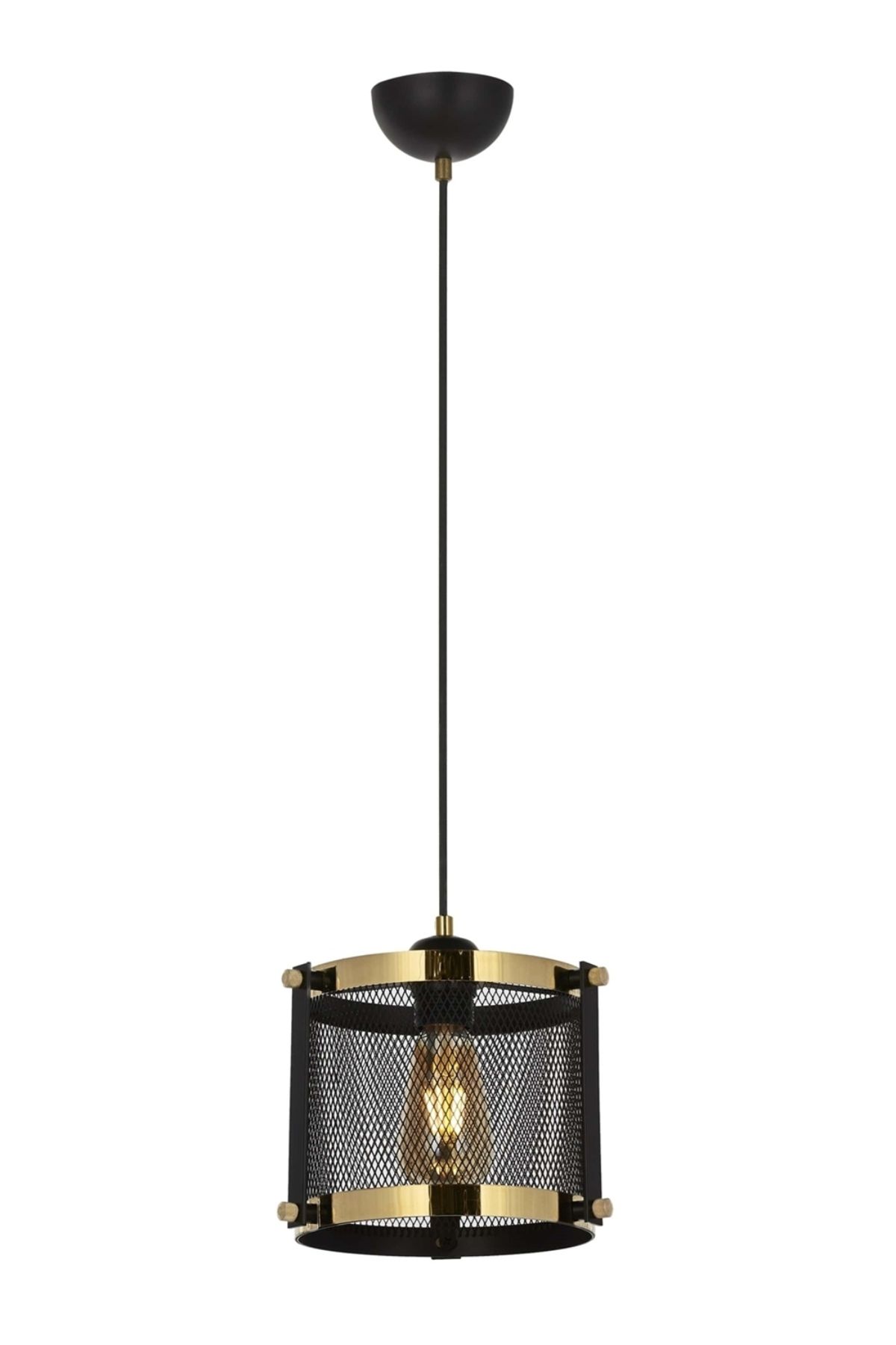 Grill Modern Avize E27 12W 28cm Metal Siyah Avonni-AV-4340-1S-BSY