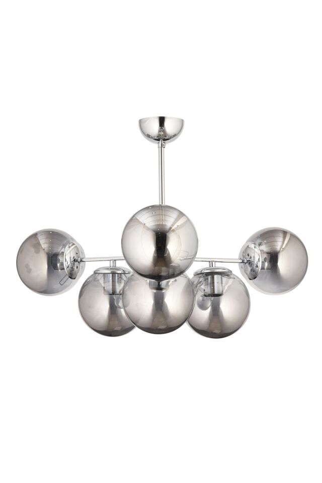 Birleşik Modern Avize E27 72W 70cm Metal Krom Dorbien-FZ-7402-6K