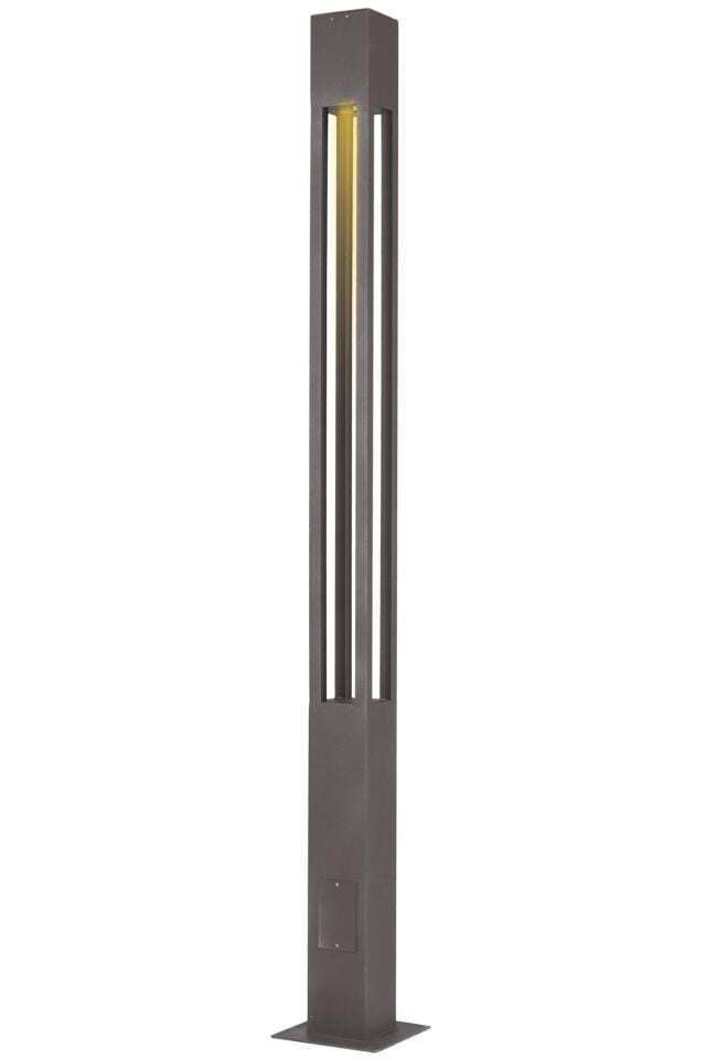 Bahçe Direkleri LED 35W 15x15cm Alüminyum Profil Siyah Dorbien-BDR-68246-BSY