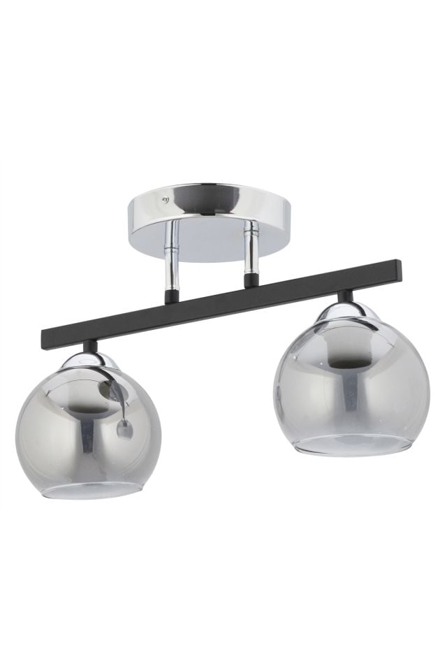 Seesaw Modern Avize E27 24W 44cm Metal Krom/Siyah Dorbien-FZ-7405-2K