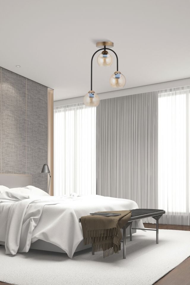 İmbalance Modern Avize E27 36W 35cm Metal Eskitme/Siyah Dorbien-FZ-7450-3E