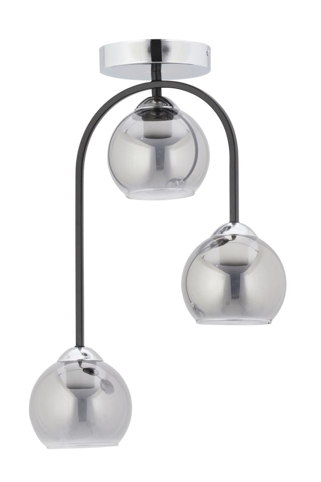 İmbalance Modern Avize E27 36W 35cm Metal Krom/Siyah Dorbien-FZ-7450-3K