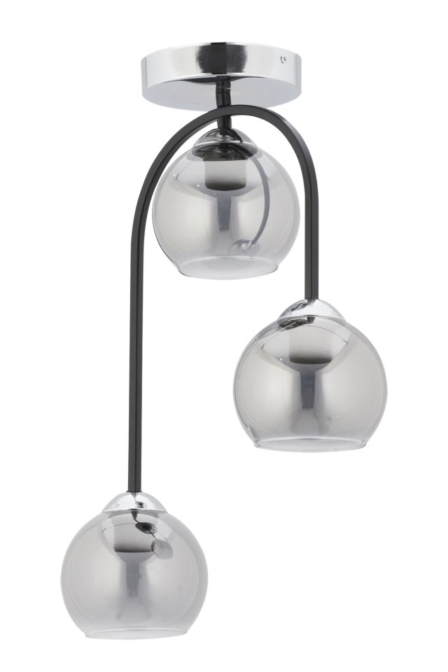 İmbalance Modern Avize E27 36W 35cm Metal Krom/Siyah Dorbien-FZ-7450-3K